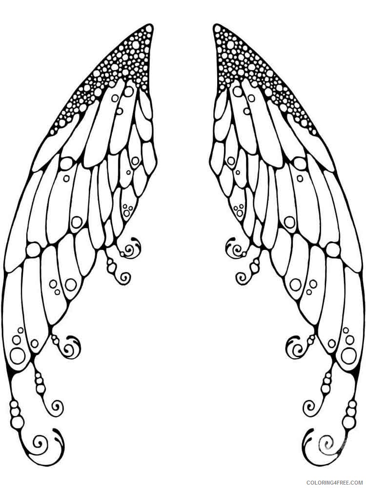 Fairy Coloring Pages fairy wings 6 Printable 2021 2384 Coloring4free