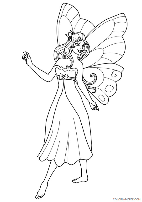 Fairy Coloring Pages the fairy princess a4 Printable 2021 2294 Coloring4free