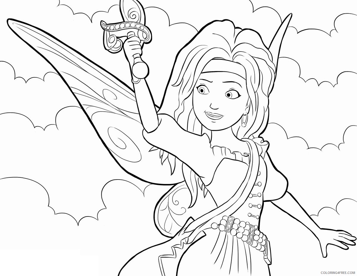 Fairy Coloring Pages the_pirate_fairy_coloring4 Printable 2021 2411 Coloring4free