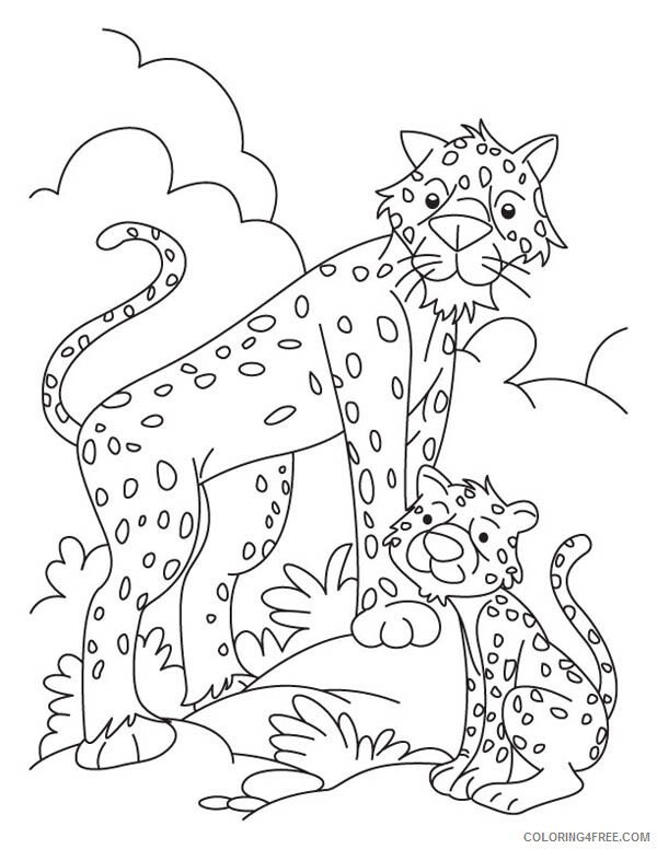 Family Coloring Pages Cheetah Family Printable 2021 2433 Coloring4free