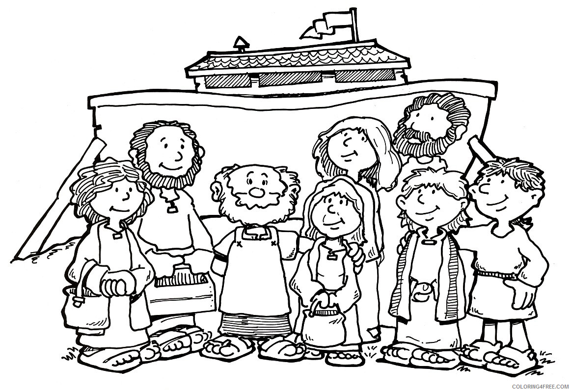 Family Coloring Pages Noahs Family Printable 2021 2476 Coloring4free