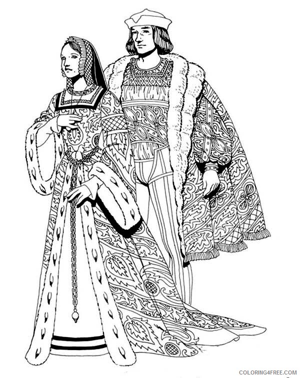 Family Coloring Pages Renaissance Royal Family Printable 2021 2484 Coloring4free