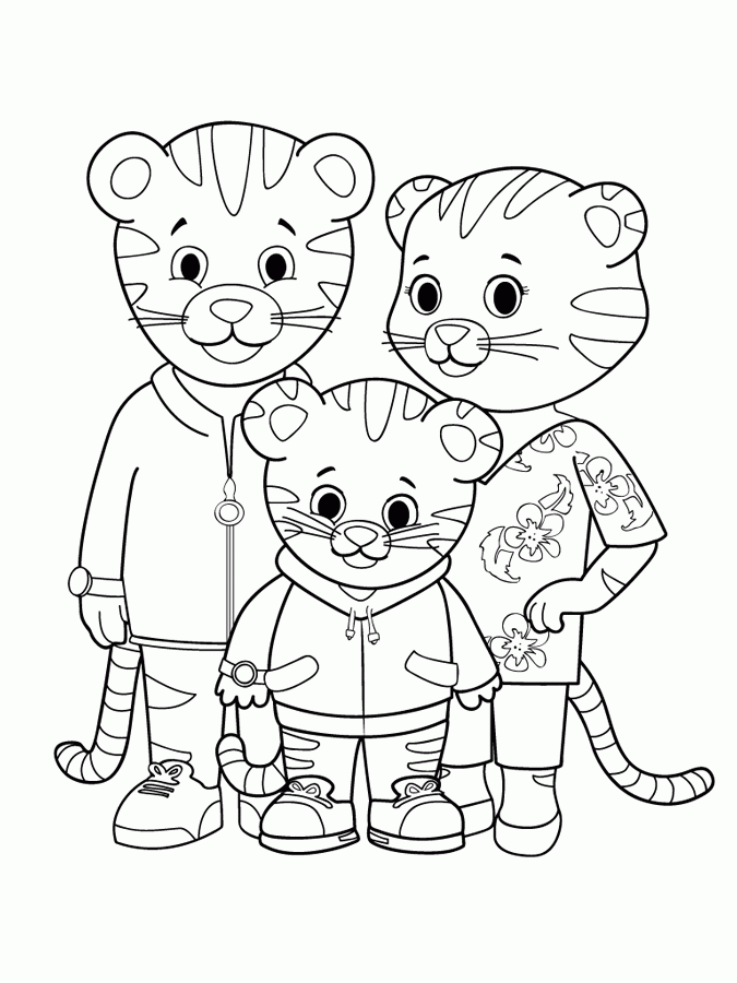 Family Coloring Pages Tiger Family Printable 2021 2485 Coloring4free