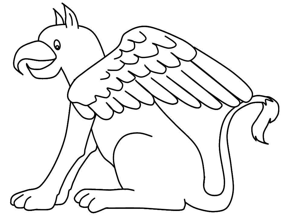 Fantasy Coloring Pages Fantasy Griffin Printable 2021 2500 Coloring4free