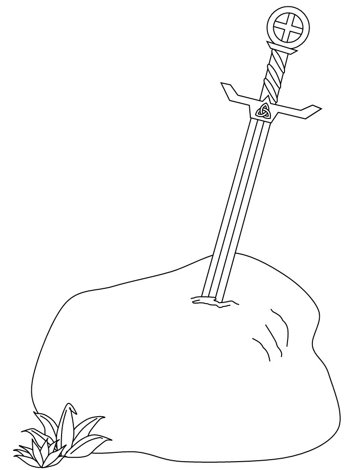 Fantasy Coloring Pages excalibur Printable 2021 2495 Coloring4free