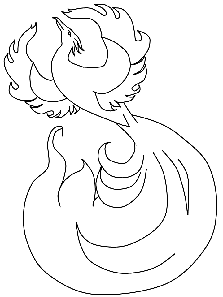 Fantasy Coloring Pages phoenix 2 Printable 2021 2516 Coloring4free