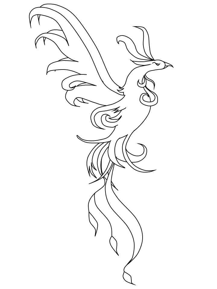 Fantasy Coloring Pages phoenix Printable 2021 2515 Coloring4free