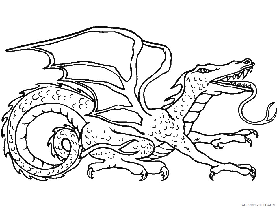 Fantasy Dragons Coloring Pages 24 Printable 2021 2538 Coloring4free