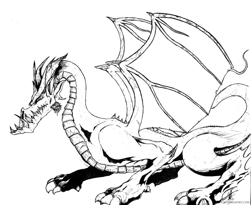 Fantasy Dragons Coloring Pages Bearded Dragon 2 Printable 2021 2551 Coloring4free