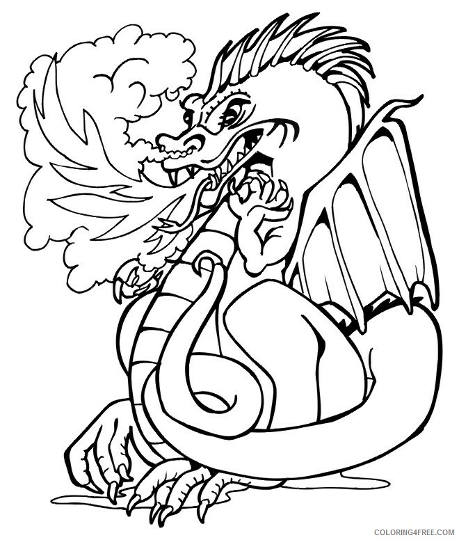 Fantasy Dragons Coloring Pages Chinese Dragon 2 Printable 2021 2552 Coloring4free