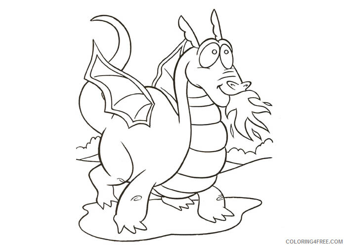 Fantasy Dragons Coloring Pages Dragon for kids 2 Printable 2021 2576 Coloring4free