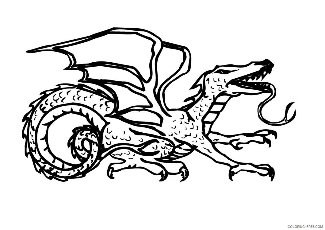 Fantasy Dragons Coloring Pages Dragons Printable 2021 2554 Coloring4free