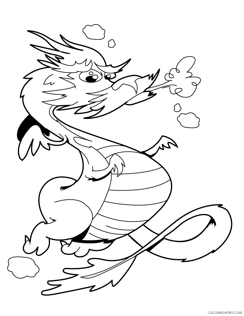 Fantasy Dragons Coloring Pages Fire Breathing Dragon Printable 2021 2592 Coloring4free