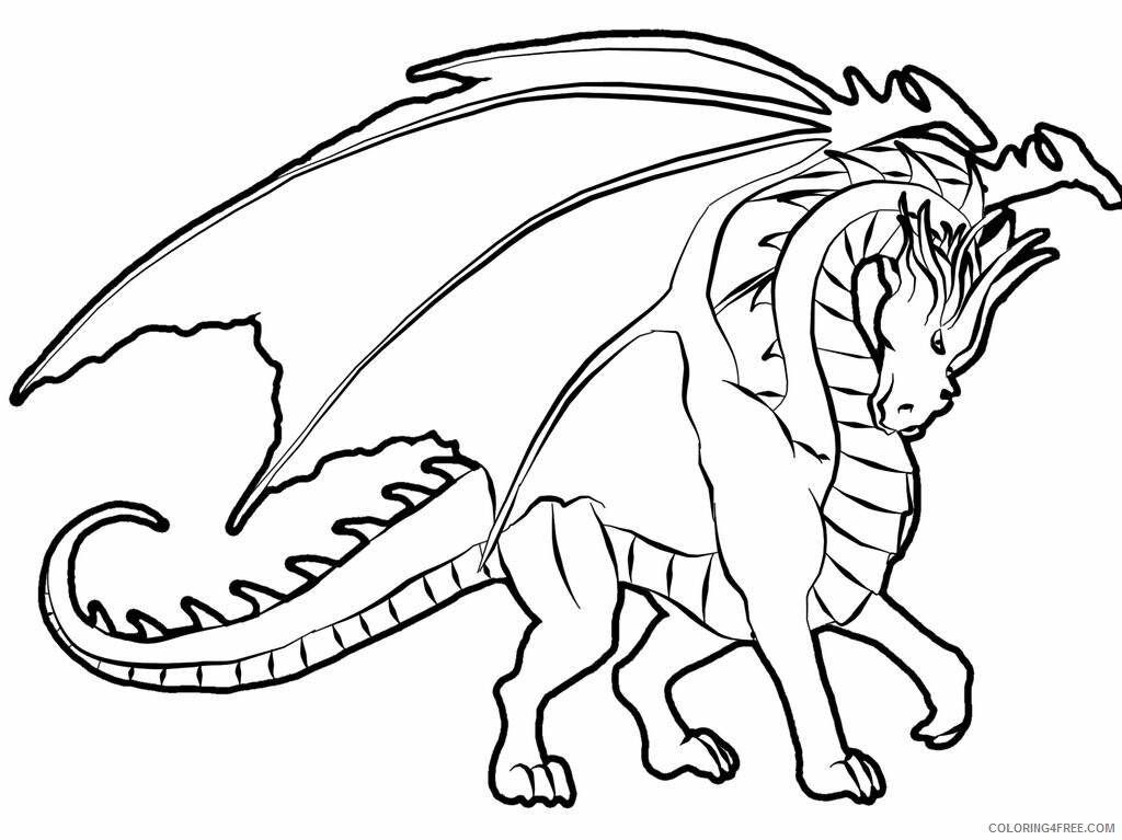 Fantasy Dragons Coloring Pages For Dragons Printable 2021 2555 Coloring4free