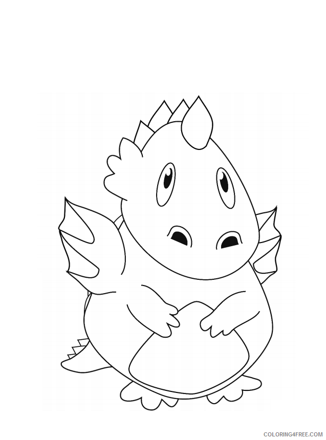 Fantasy Dragons Coloring Pages cute baby dragon Printable 2021 2529 Coloring4free