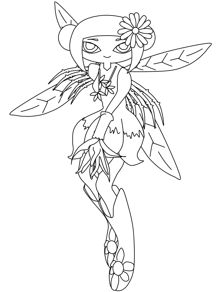 Fantasy Fairies Coloring Pages 19 Printable 2021 2605 Coloring4free