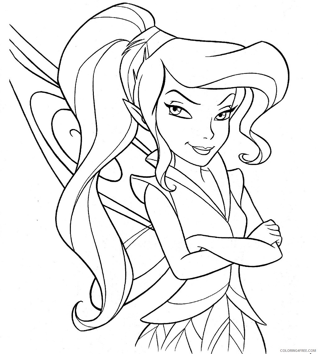 Fantasy Fairies Coloring Pages Disney Fairies To Print Printable 2021 2615 Coloring4free