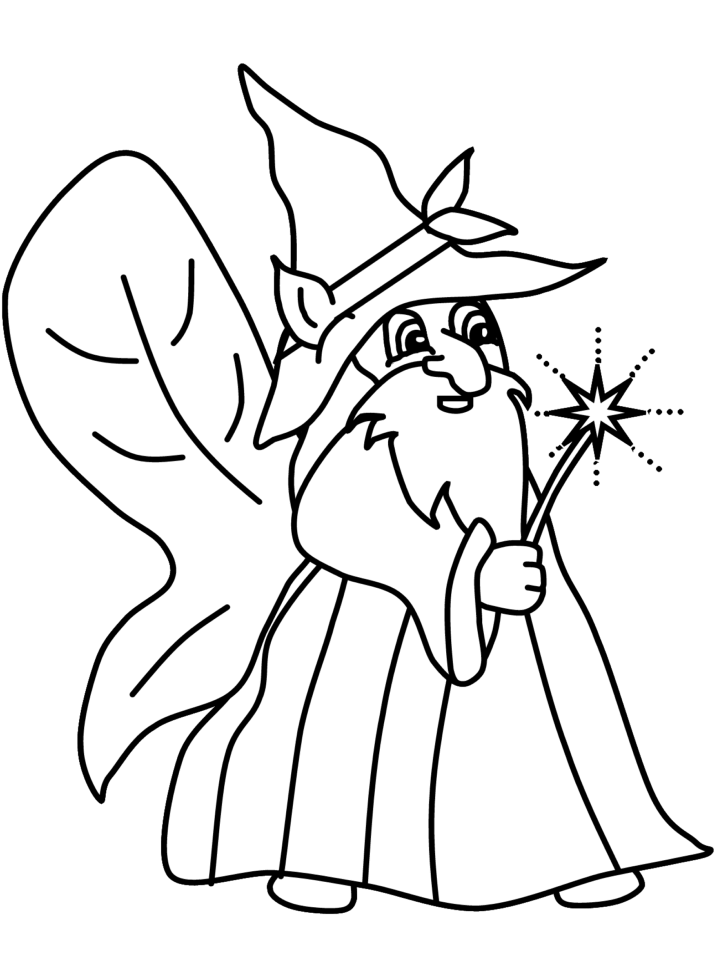 Fantasy Fairies Coloring Pages Fantasy Fairy Wizard Printable 2021 2622 Coloring4free