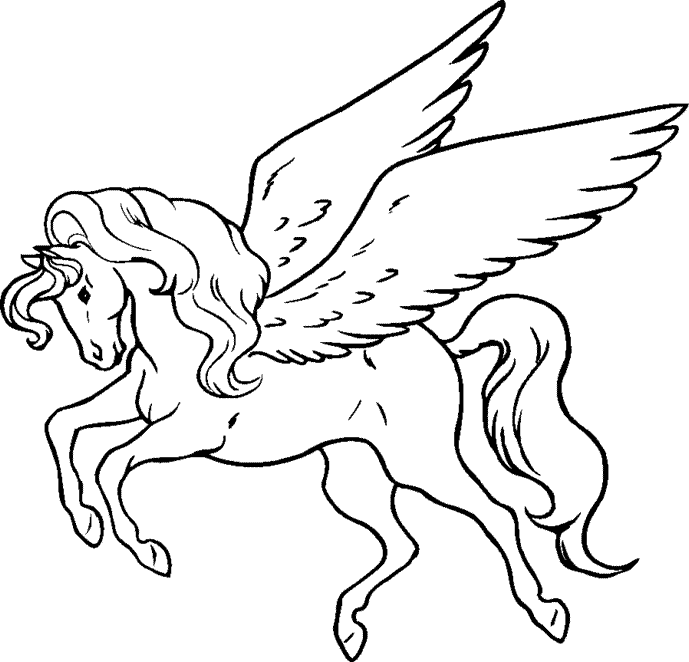 Fantasy Pegasus Coloring Pages Pegasus Printable 2021 2632 Coloring4free