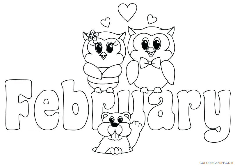 February Coloring Pages Free February Printable 2021 2652 Coloring4free