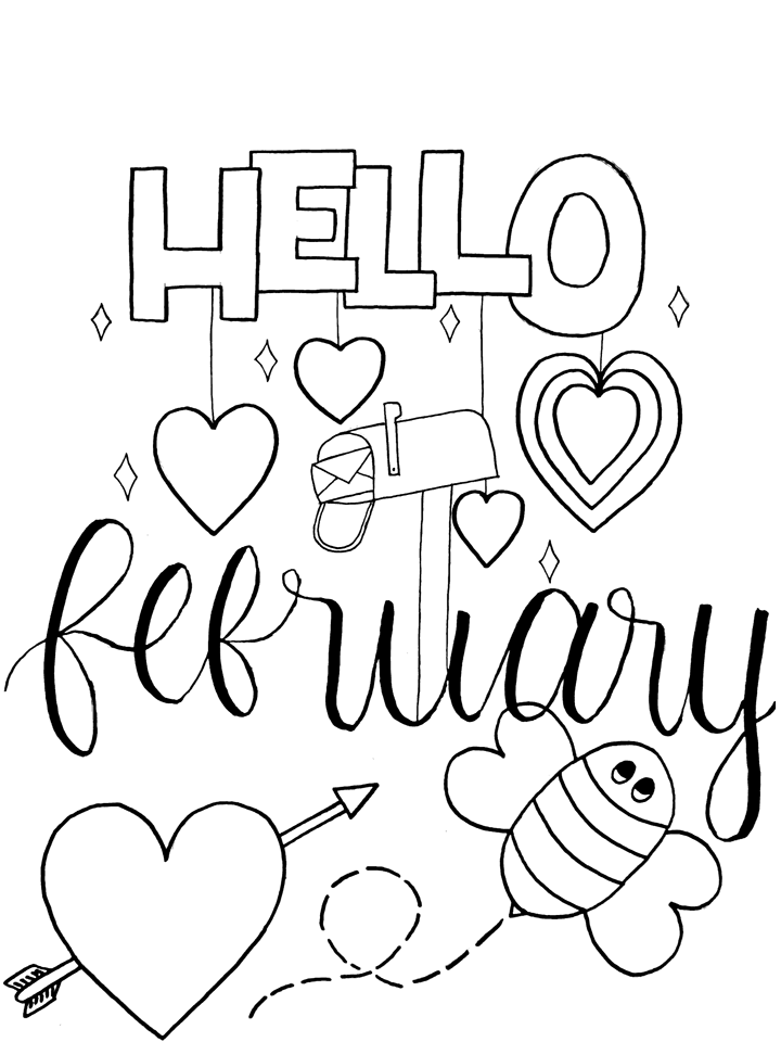 February Coloring Pages february Printable 2021 2649 Coloring4free
