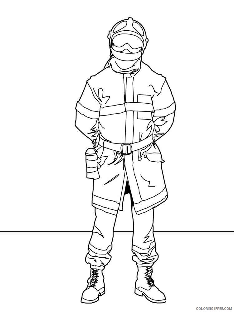 Fireman Coloring Pages Fireman 9 Printable 2021 2661 Coloring4free