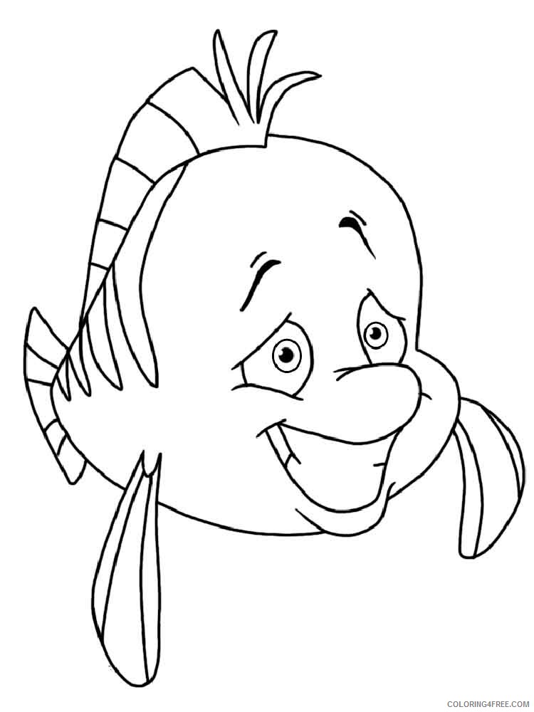 Flounder Coloring Pages flounder 2 Printable 2021 2663 Coloring4free