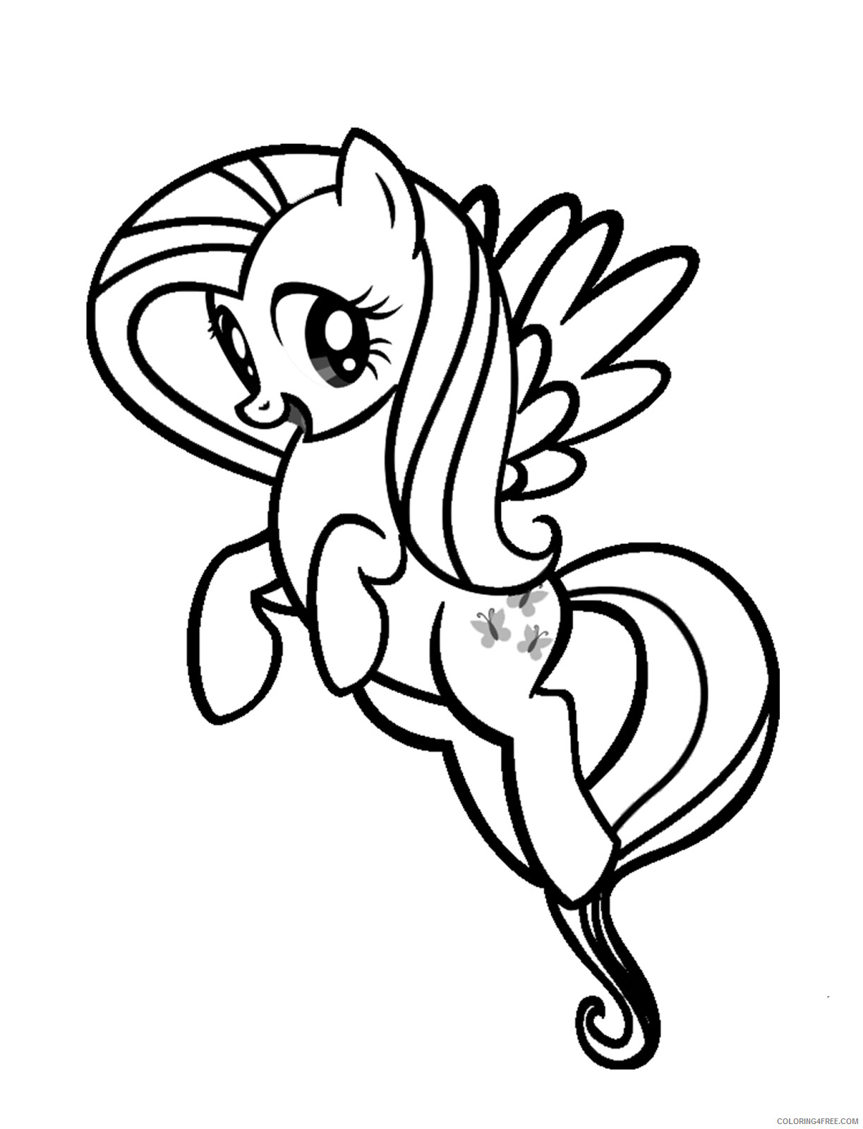 Fluttershy Coloring Pages Fluttershy Free Printable 2021 2688 Coloring4free