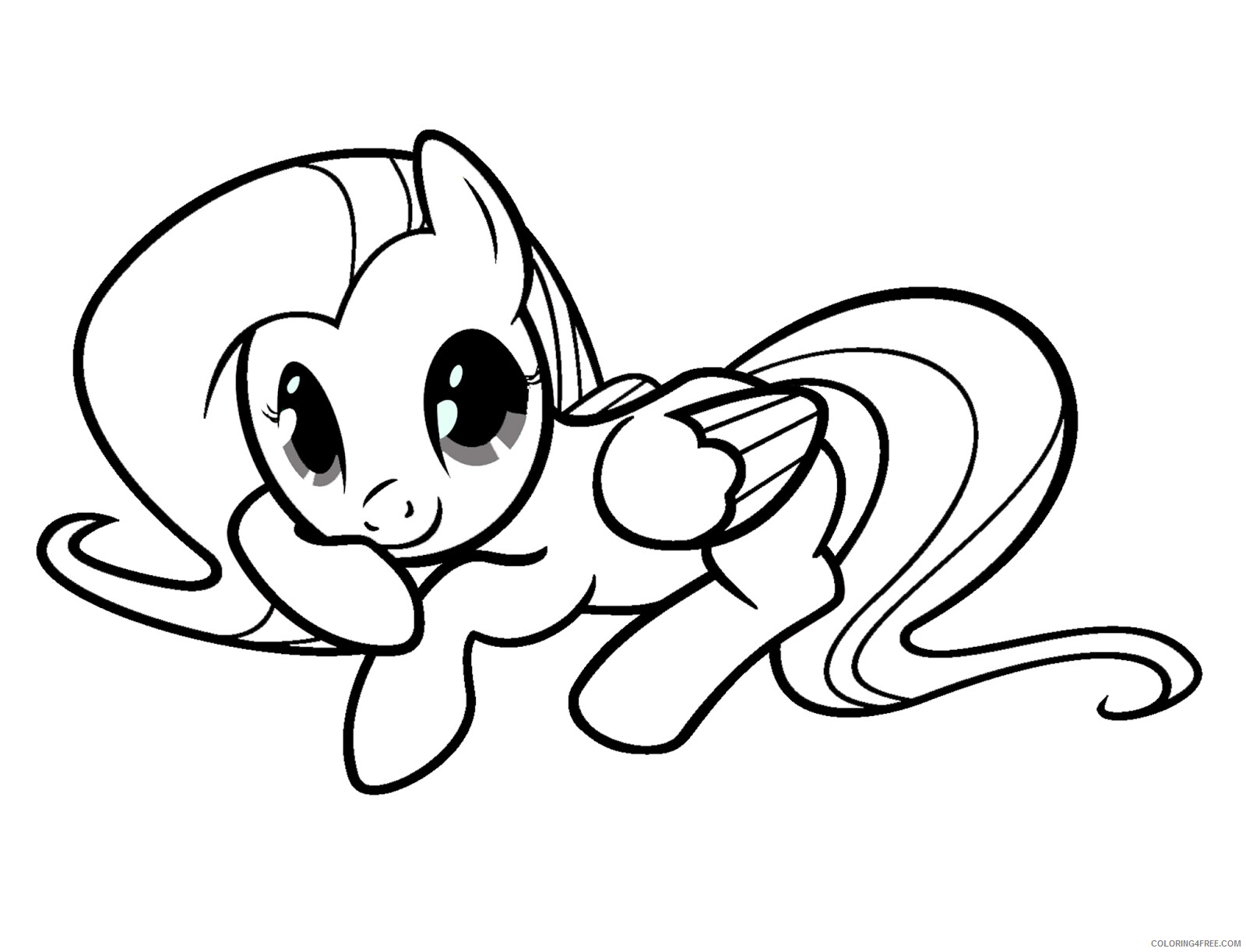 Fluttershy Coloring Pages Fluttershy Free Printable 2021 2689 Coloring4free