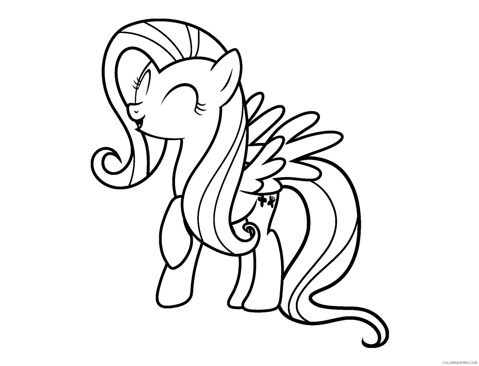 Fluttershy Coloring Pages Fluttershy Frees Printable 2021 2690 Coloring4free