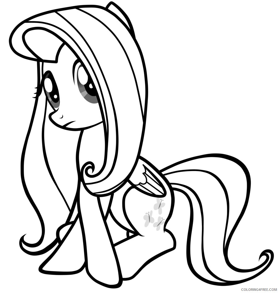 Fluttershy Coloring Pages Free Fluttershy Printable 2021 2692 Coloring4free