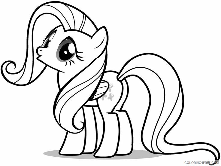 Fluttershy Coloring Pages Printable Fluttershy Printable 2021 2694 Coloring4free