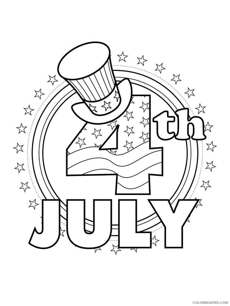 Fourth of July Coloring Pages fourth of july 11 Printable 2021 2736 Coloring4free