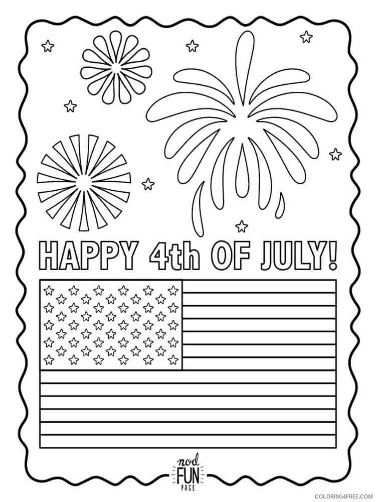Fourth of July Coloring Pages fourth of july 3 Printable 2021 2739 Coloring4free