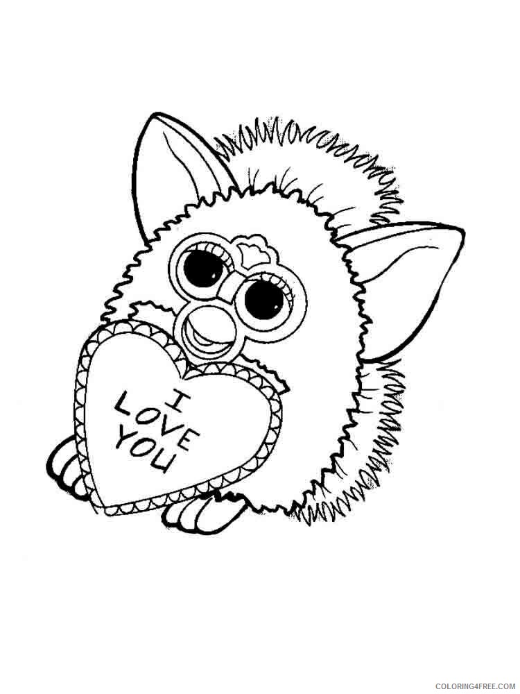 Furby Coloring Pages furby 10 Printable 2021 2746 Coloring4free