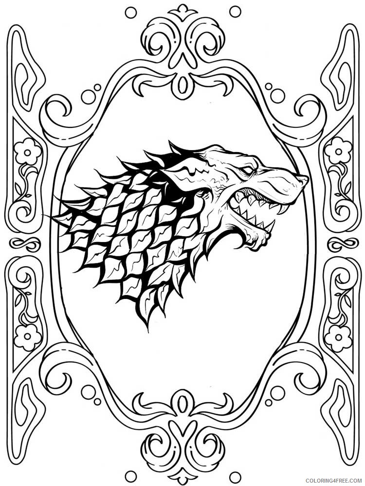 Game of Thrones Coloring Pages Game of Thrones 13 Printable 2021 2779 Coloring4free