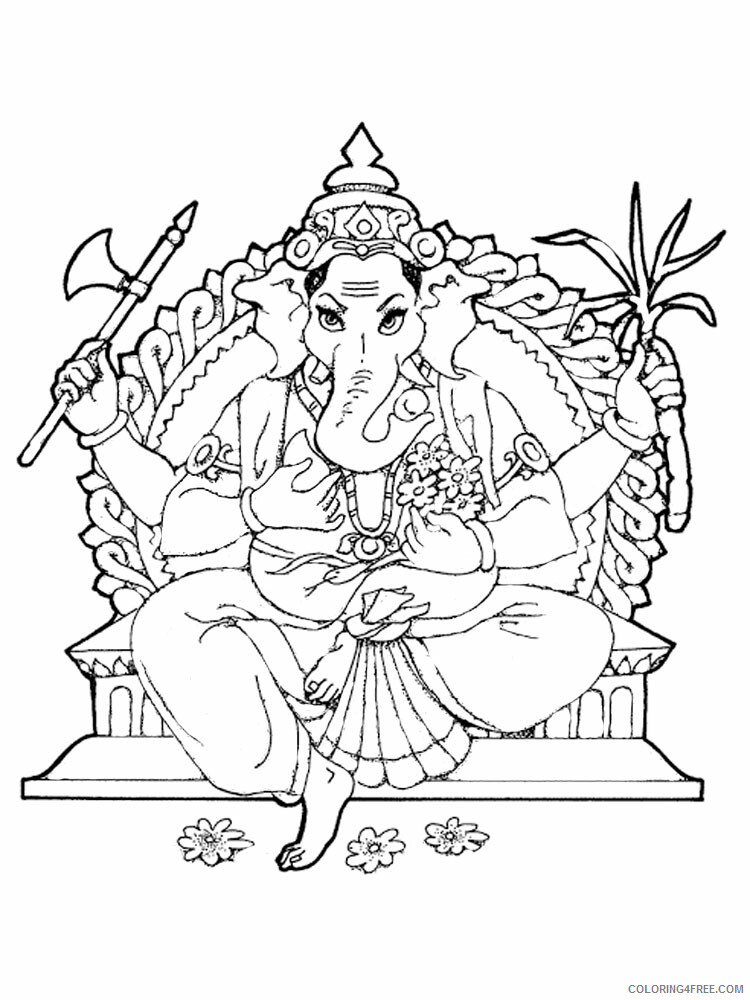 Ganesha Coloring Pages Ganesha 13 Printable 2021 2786 Coloring4free