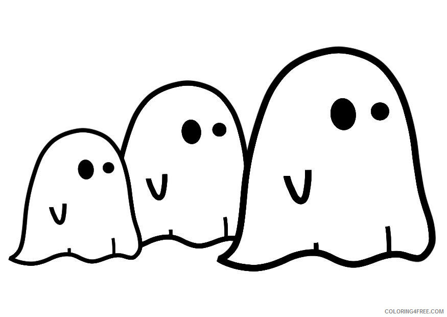 Ghost Coloring Pages 3 Ghosts Printable 2021 2804 Coloring4free