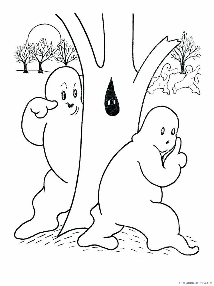 Ghost Coloring Pages GHOST 3 Printable 2021 2816 Coloring4free