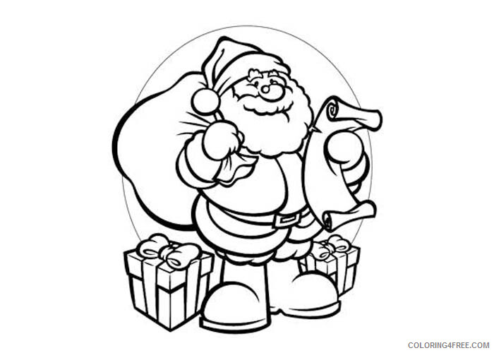 Gifts Coloring Pages Santa gift list Printable 2021 2888 Coloring4free