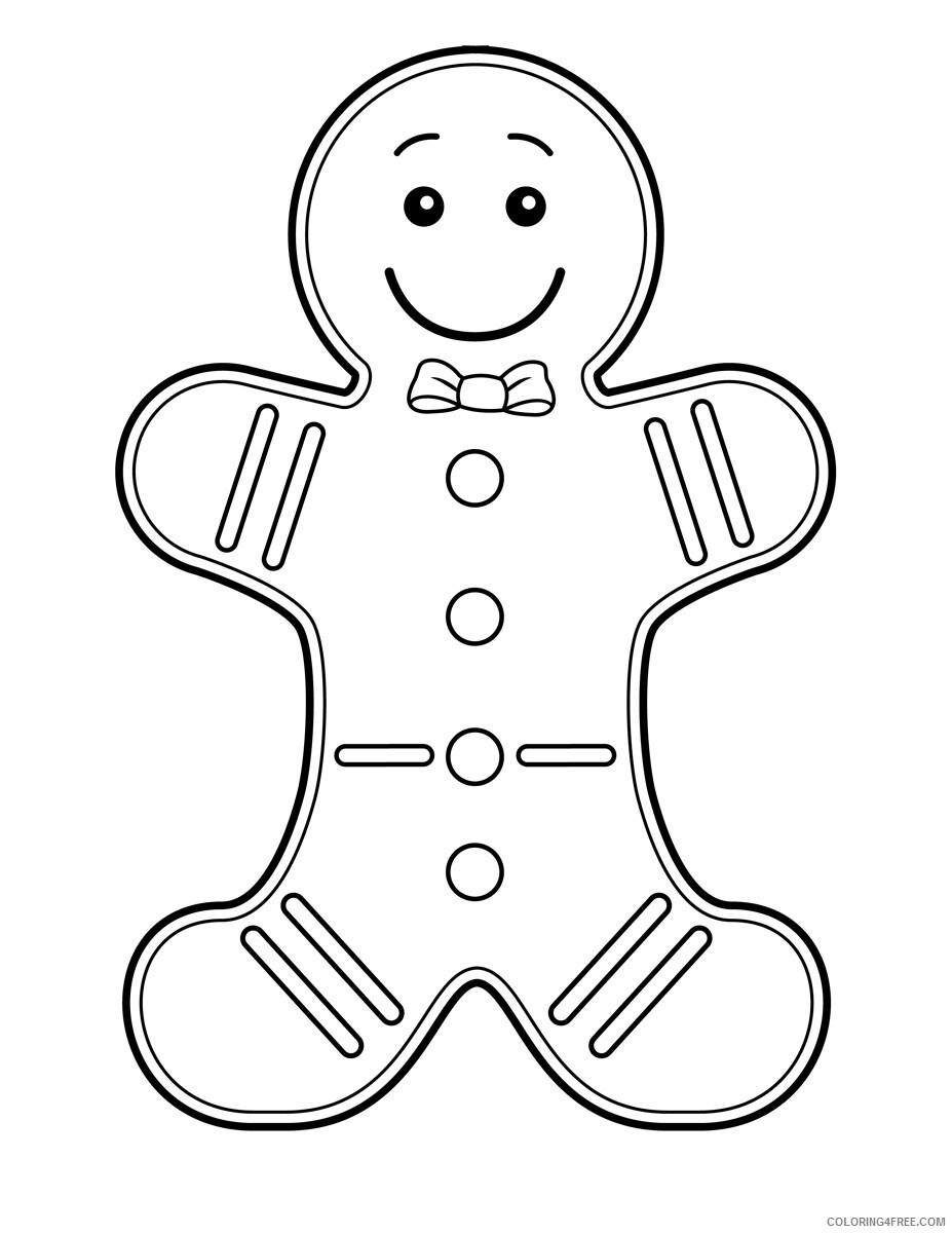 Gingerbread Coloring Pages Gingerbread Man Printable 2021 2893 Coloring4free