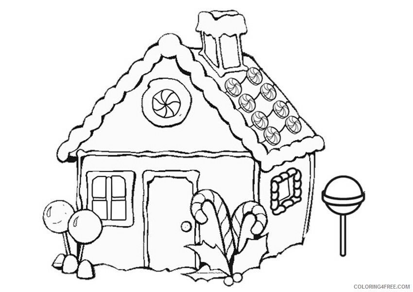 Gingerbread House Coloring Pages Free Gingerbread House Printable 2021 2898 Coloring4free