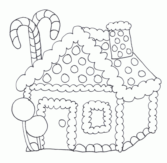 Gingerbread House Coloring Pages of Gingerbread Houses Printable 2021 2895 Coloring4free
