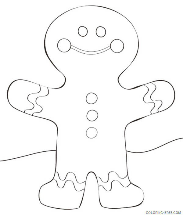 Gingerbread Men Coloring Pages Delicious Gingerbread Men Printable 2021 2911 Coloring4free