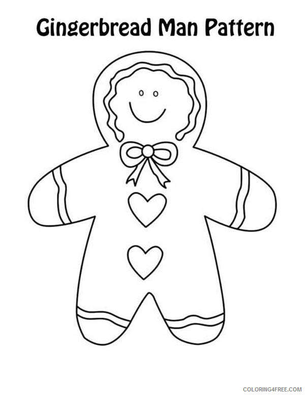 Gingerbread Men Coloring Pages Gingerbread Men Pattern Printable 2021 2916 Coloring4free