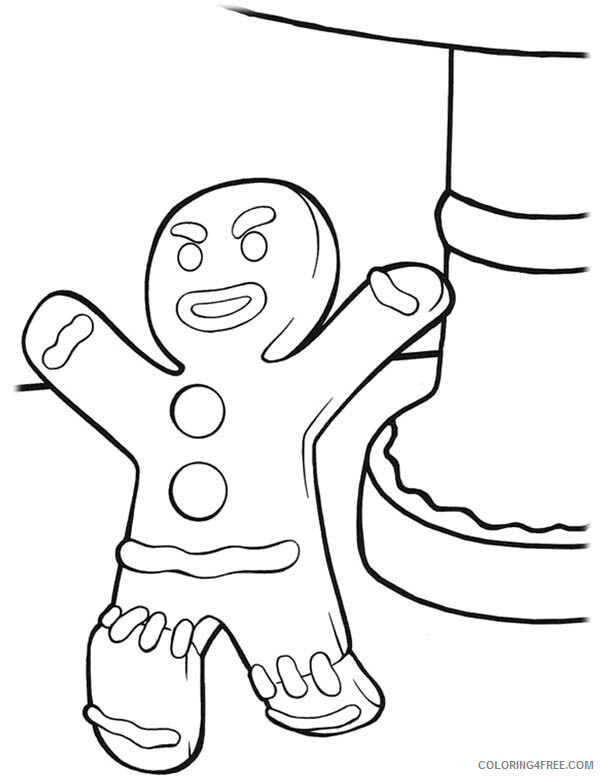 Gingerbread Men Coloring Pages Gingerbread Men is Angry Printable 2021 2915 Coloring4free