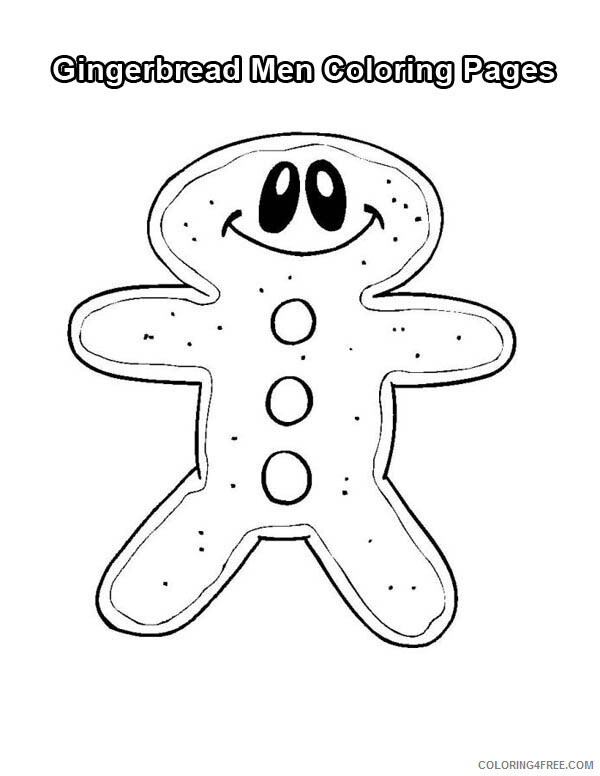 Gingerbread Men Coloring Pages Happy Gingerbread Men Printable 2021 2919 Coloring4free