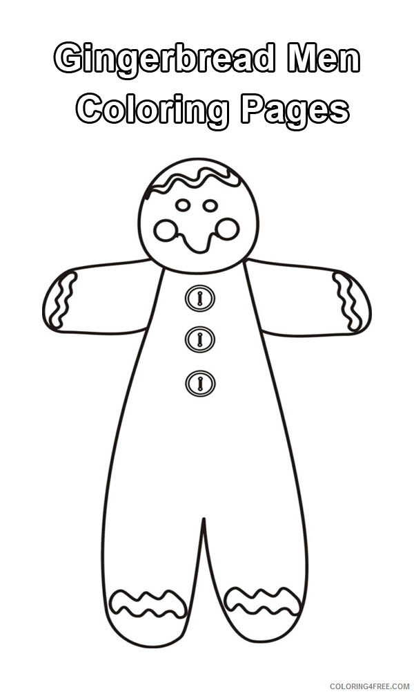 Gingerbread Men Coloring Pages Tall Gingerbread Men Printable 2021 2923 Coloring4free