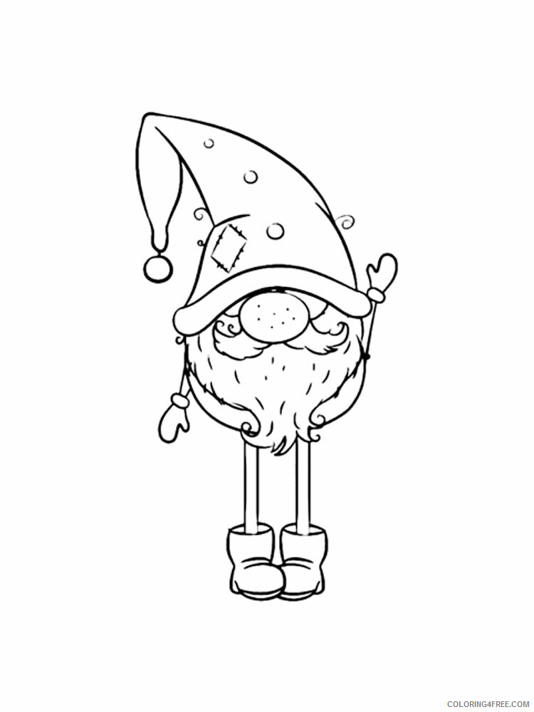 Gnome Coloring Pages Gnome 10 Printable 2021 2925 Coloring4free