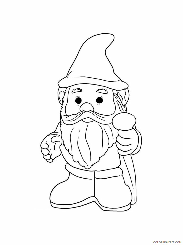 Gnome Coloring Pages Gnome 13 Printable 2021 2927 Coloring4free
